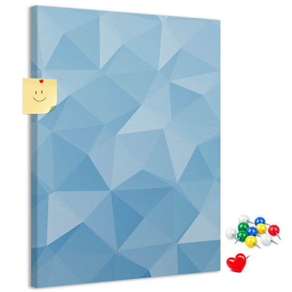 Tablón de corcho Formas geométricas en tonos azules