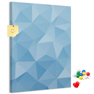Tablón de corcho Formas geométricas en tonos azules