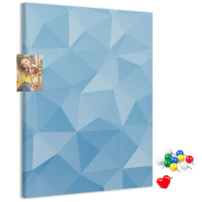 Tablón de corcho Formas geométricas en tonos azules