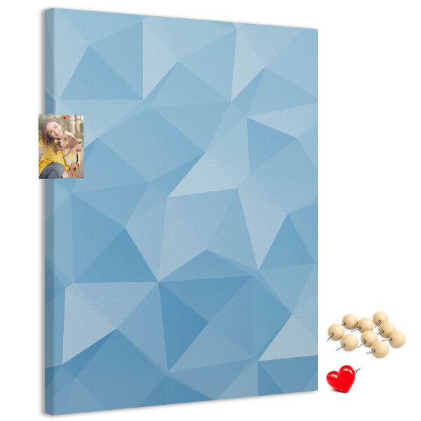 Tablón de corcho Formas geométricas en tonos azules
