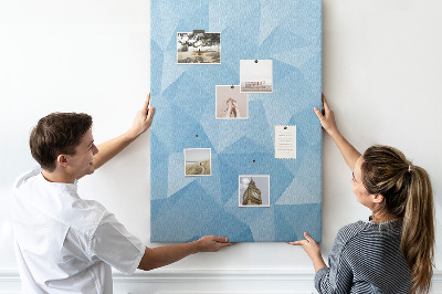 Tablón de corcho Formas geométricas en tonos azules