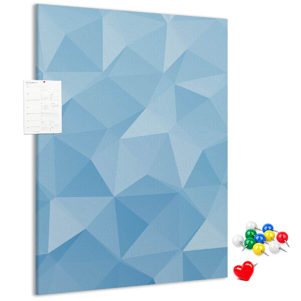 Tablón de corcho Formas geométricas en tonos azules