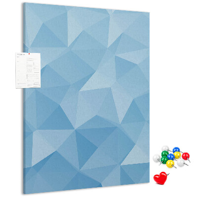 Tablón de corcho Formas geométricas en tonos azules