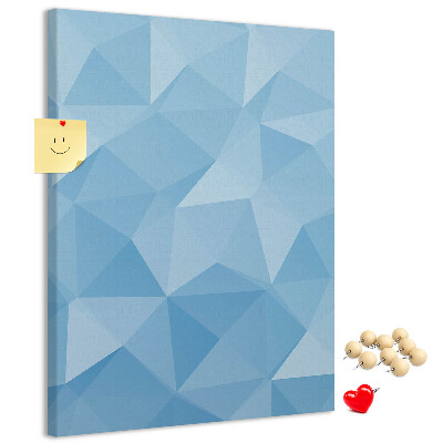 Tablón de corcho Formas geométricas en tonos azules