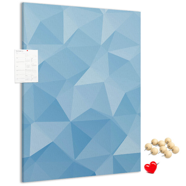 Tablón de corcho Formas geométricas en tonos azules