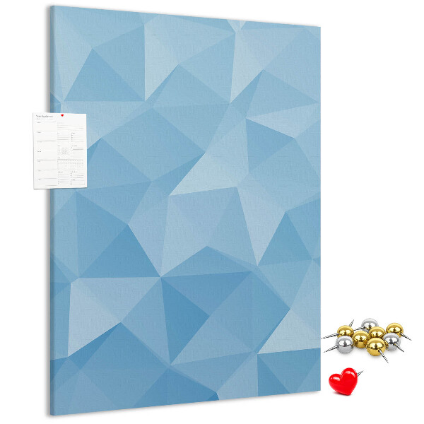 Tablón de corcho Formas geométricas en tonos azules