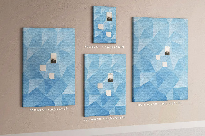 Tablón de corcho Formas geométricas en tonos azules