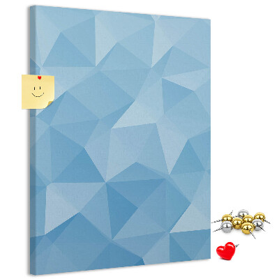 Tablón de corcho Formas geométricas en tonos azules