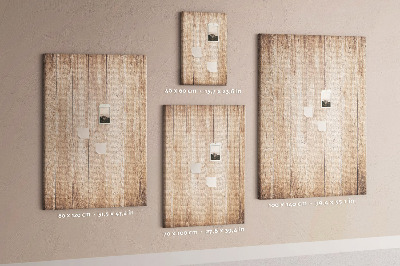 Tablero de corcho Patrón natural de tablas de madera en el fondo.