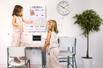 Tablero de corcho Calendario de cumpleaños con globos de colores