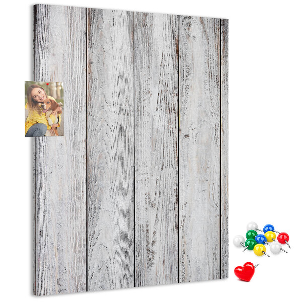 Tablero de corcho Tablas que crujen en tonos grises