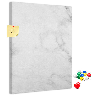 Pizarra de corcho decorativa con elegante estampado de mármol en tonos neutros