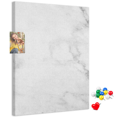 Pizarra de corcho decorativa con elegante estampado de mármol en tonos neutros