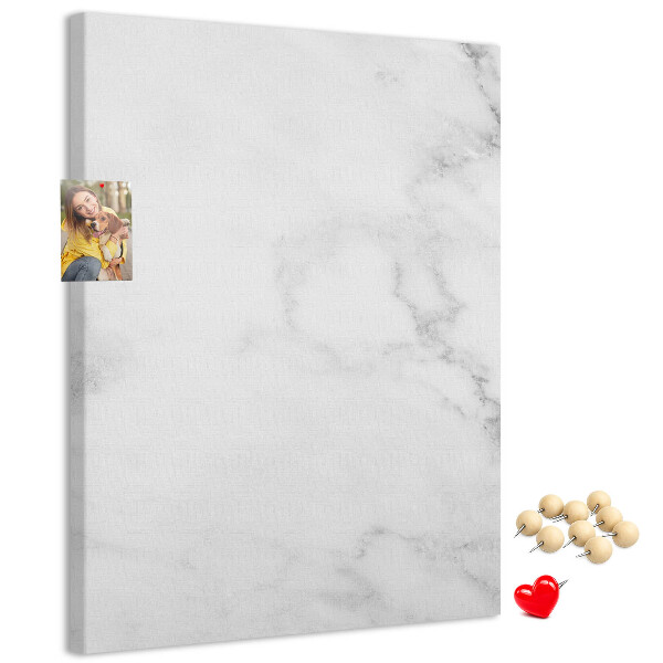 Pizarra de corcho decorativa con elegante estampado de mármol en tonos neutros
