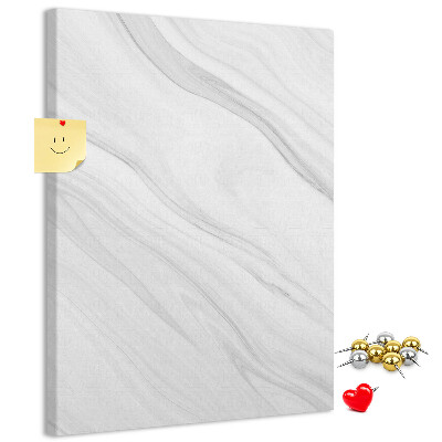 Tablero de corcho para pared Elegante estampado de mármol en tonos grises.