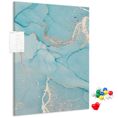 Tablón de corcho Cielo de mármol en tonos azules
