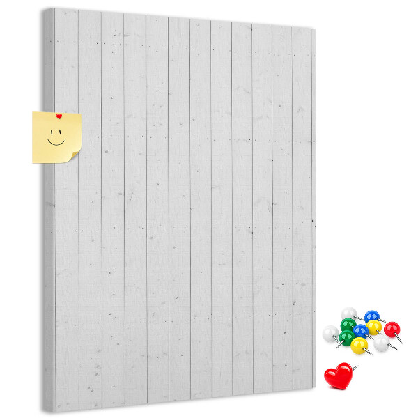 Pizarra de corcho decorativa con fondo de textura de madera clara