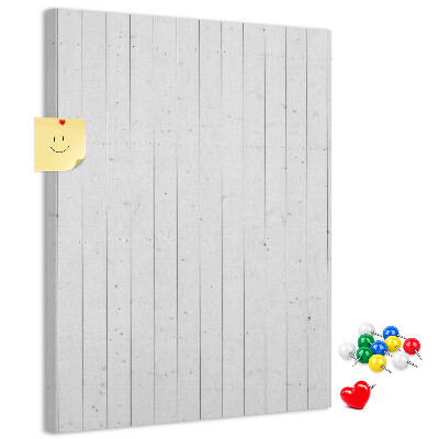 Decoración pizarra de corcho Textura de madera clara en el fondo