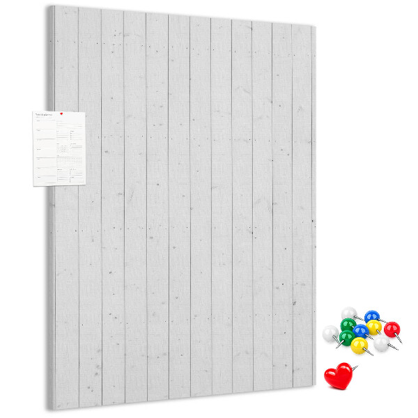 Pizarra de corcho decorativa con fondo de textura de madera clara