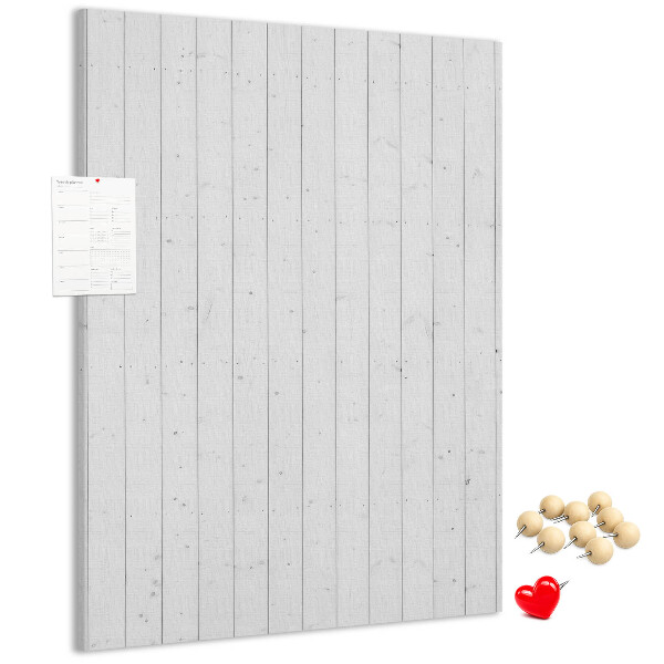 Pizarra de corcho decorativa con fondo de textura de madera clara
