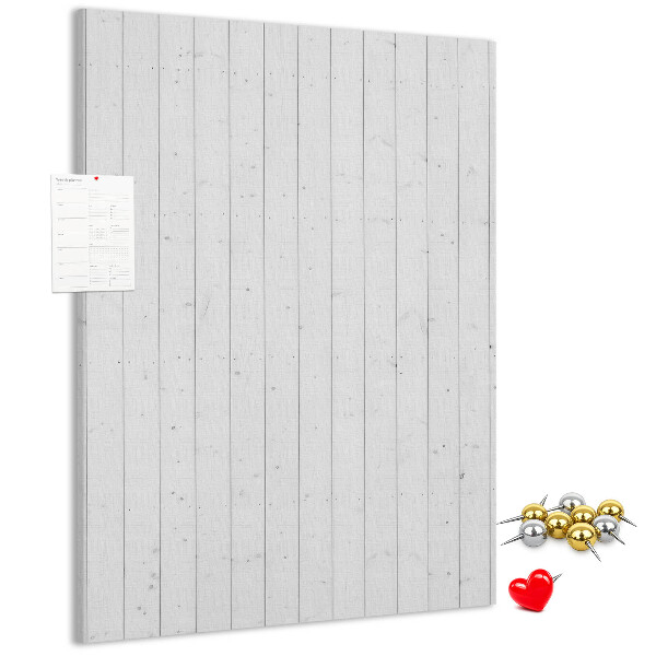 Pizarra de corcho decorativa con fondo de textura de madera clara