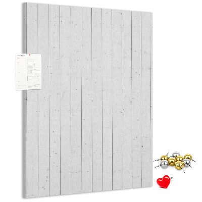 Pizarra de corcho decorativa con fondo de textura de madera clara