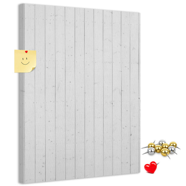 Pizarra de corcho decorativa con fondo de textura de madera clara