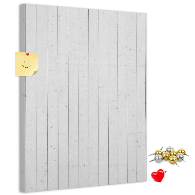 Pizarra de corcho decorativa con fondo de textura de madera clara