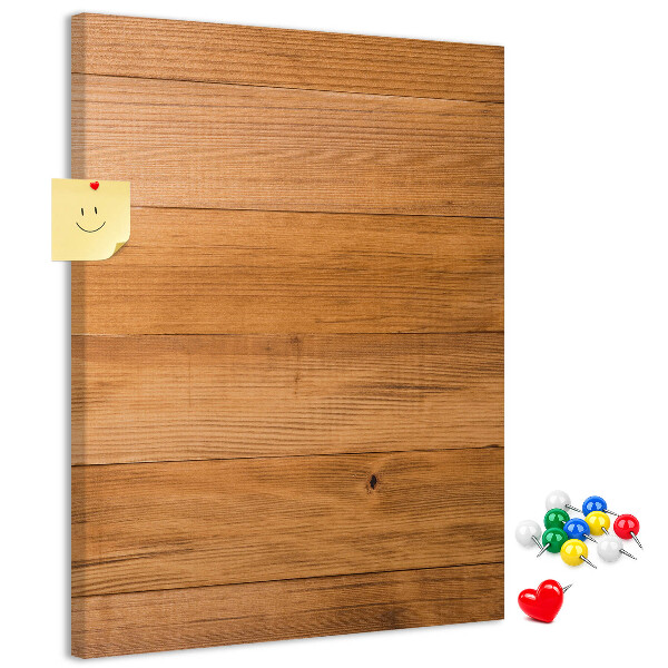 Tablero de corcho Madera natural en tonos cálidos