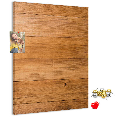 Tablero de corcho Madera natural en tonos cálidos
