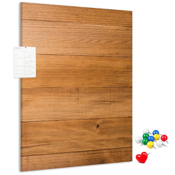 Tablero de corcho Madera natural en tonos cálidos