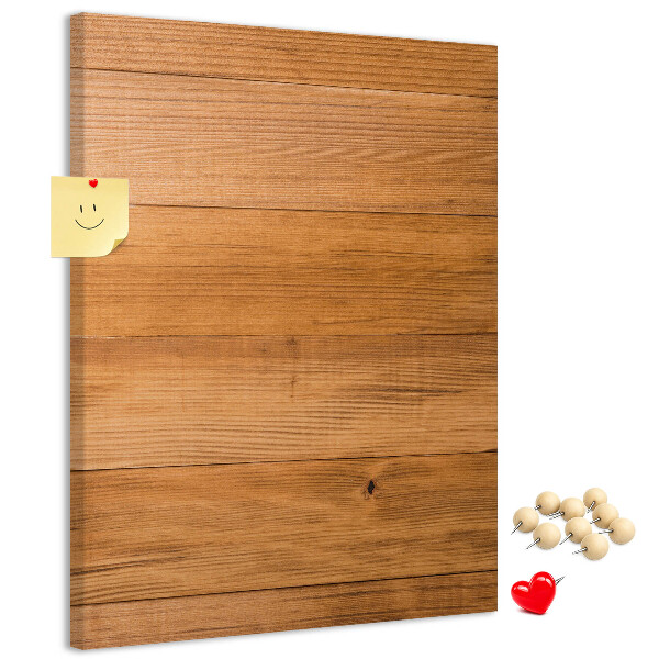 Tablero de corcho Madera natural en tonos cálidos