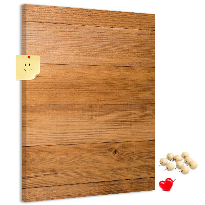 Tablero de corcho Madera natural en tonos cálidos