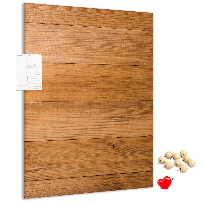 Tablero de corcho Madera natural en tonos cálidos