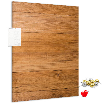 Tablero de corcho Madera natural en tonos cálidos