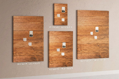 Tablero de corcho Madera natural en tonos cálidos