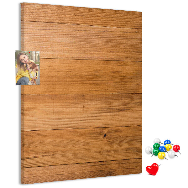 Tablero de corcho Madera natural en tonos cálidos