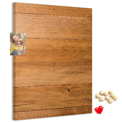 Tablero de corcho Madera natural en tonos cálidos