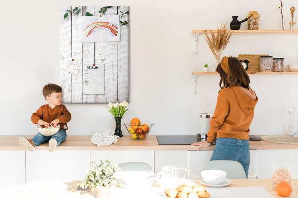 Tablero de corcho para pared Tablas rústicas con ramas delicadas