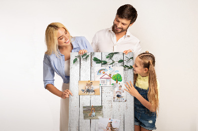 Tablero de corcho para pared Tablas rústicas con ramas delicadas