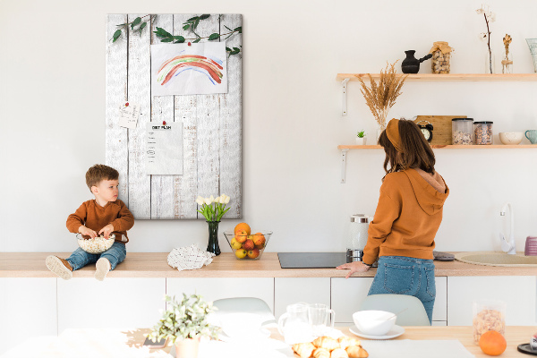 Tablero de corcho para pared Tablas rústicas con ramas delicadas