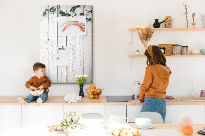 Tablero de corcho para pared Tablas rústicas con ramas delicadas