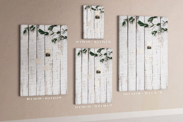 Tablero de corcho para pared Tablas rústicas con ramas delicadas