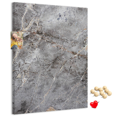 Tablón de corcho Mármol gris con vetas delicadas