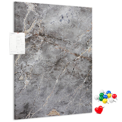 Tablón de corcho Mármol gris con vetas delicadas