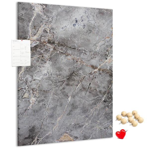 Tablón de corcho Mármol gris con vetas delicadas