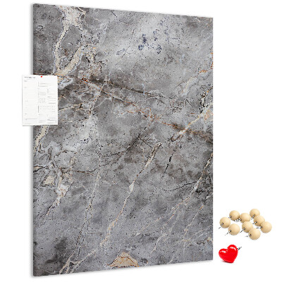 Tablón de corcho Mármol gris con vetas delicadas