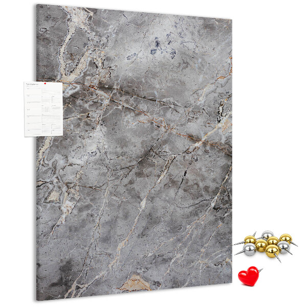 Tablón de corcho Mármol gris con vetas delicadas