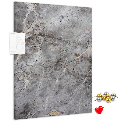 Tablón de corcho Mármol gris con vetas delicadas