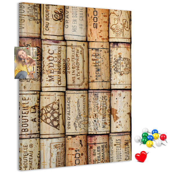 Tablero de corcho Tapones de vino de estilo rústico